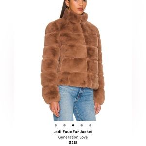 BNWT Generation Love Jodi Faux Fur Coat in FAWN